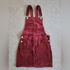 Burgundy Corduroy Overalls